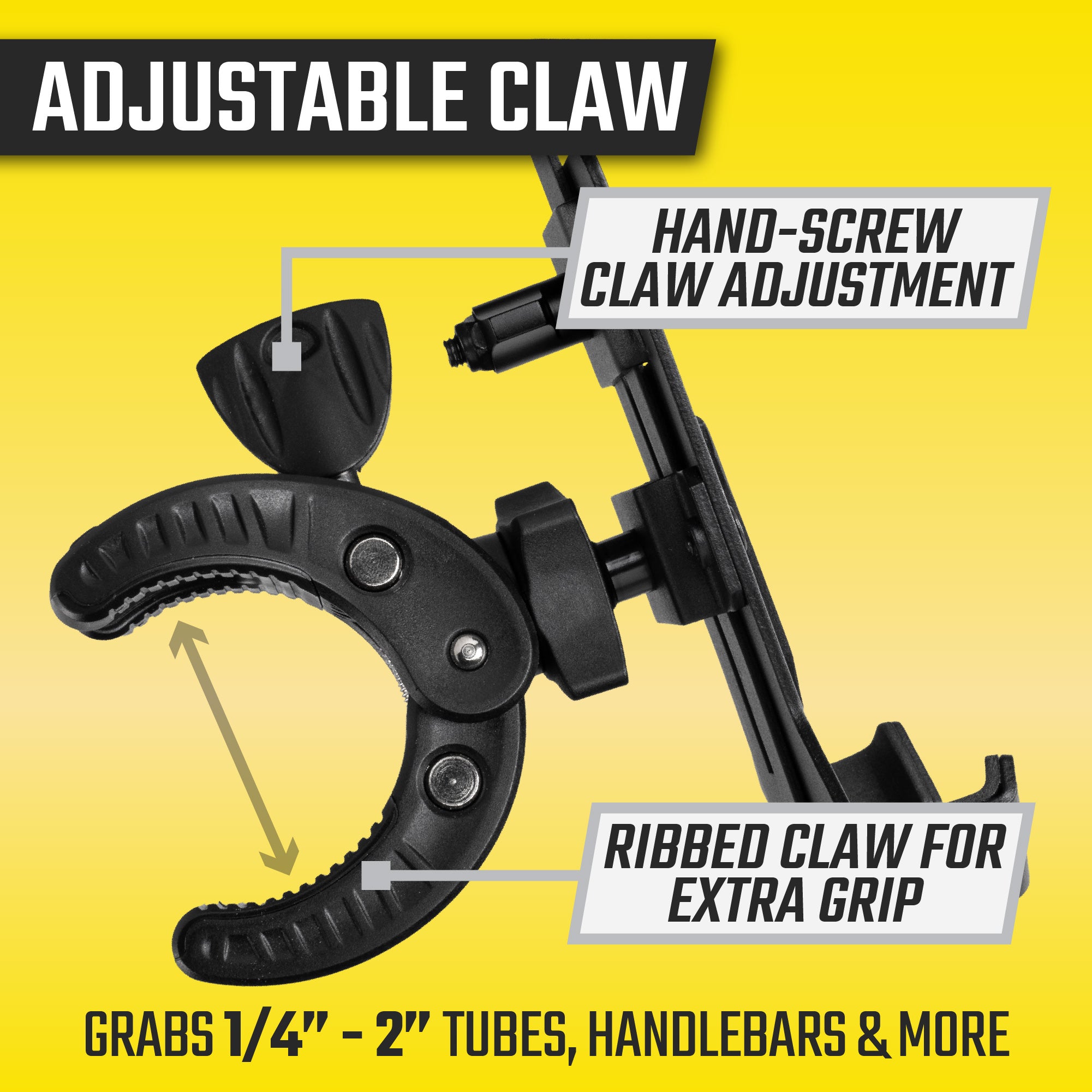 Mob Mount Claw - Phone Cradle for Motorcycle, ATV, Truck, Roll Cages