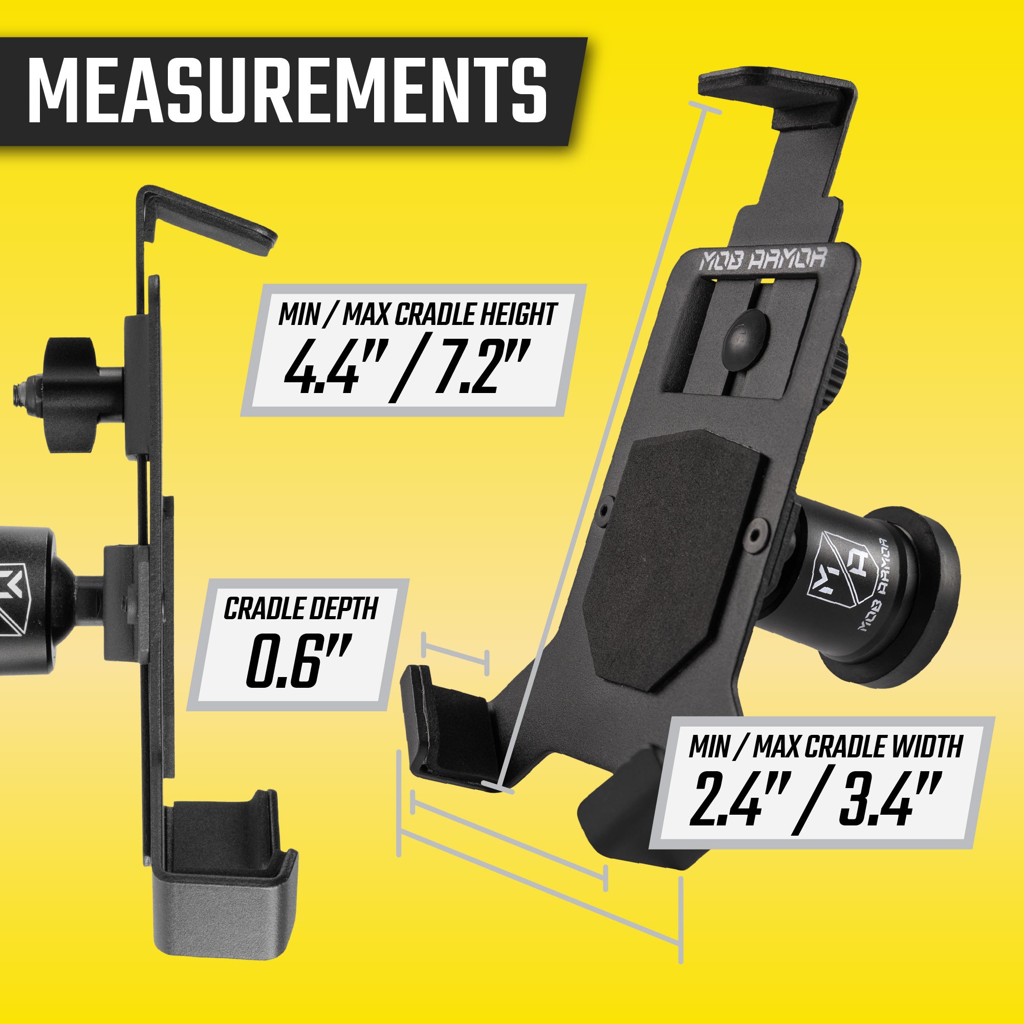Mob Mount Magnetic - Phone Cradle for Dashboards & Closed Cab Vehicles