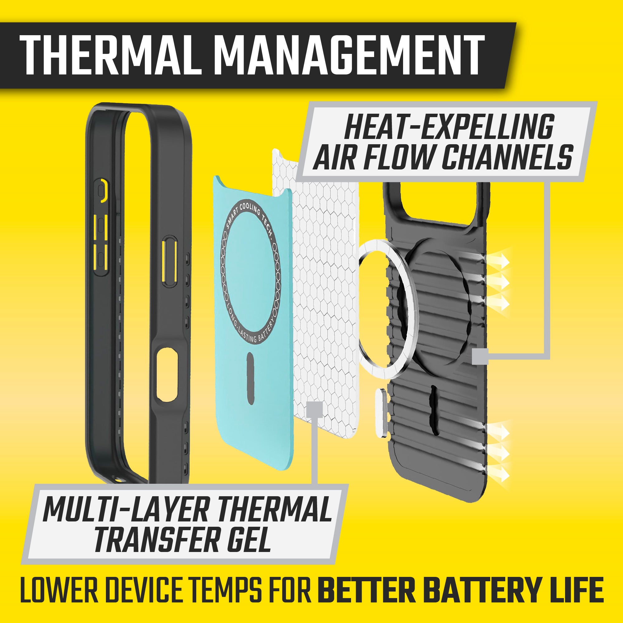 FLEX Case Cool | MagSafe®-Ready Cooling Case for iPhone 17 Pro / Pro Max