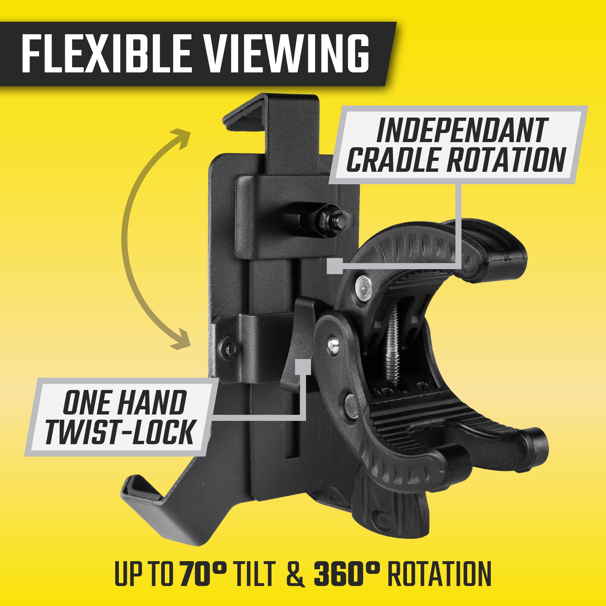 Mob Mount Claw - Phone Cradle for Motorcycle, ATV, Truck, Roll Cages