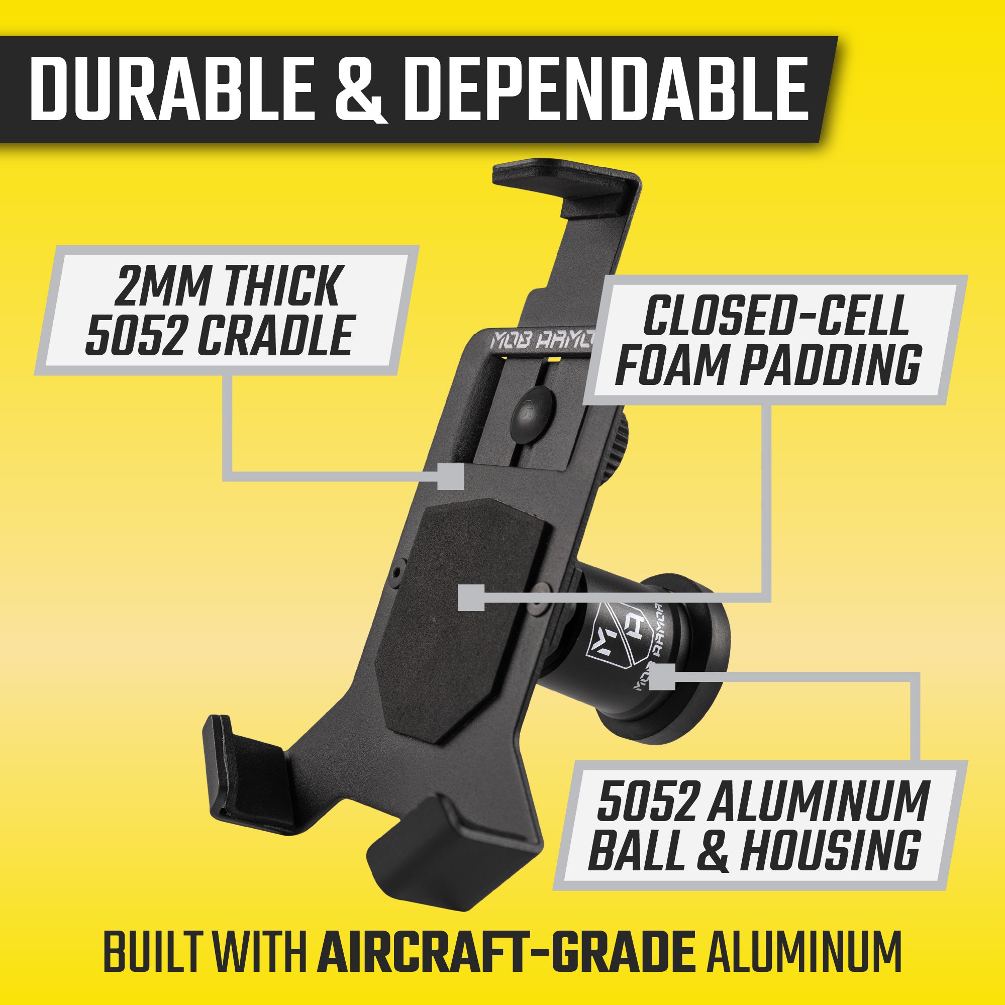 Mob Mount Magnetic - Phone Cradle for Dashboards & Closed Cab Vehicles