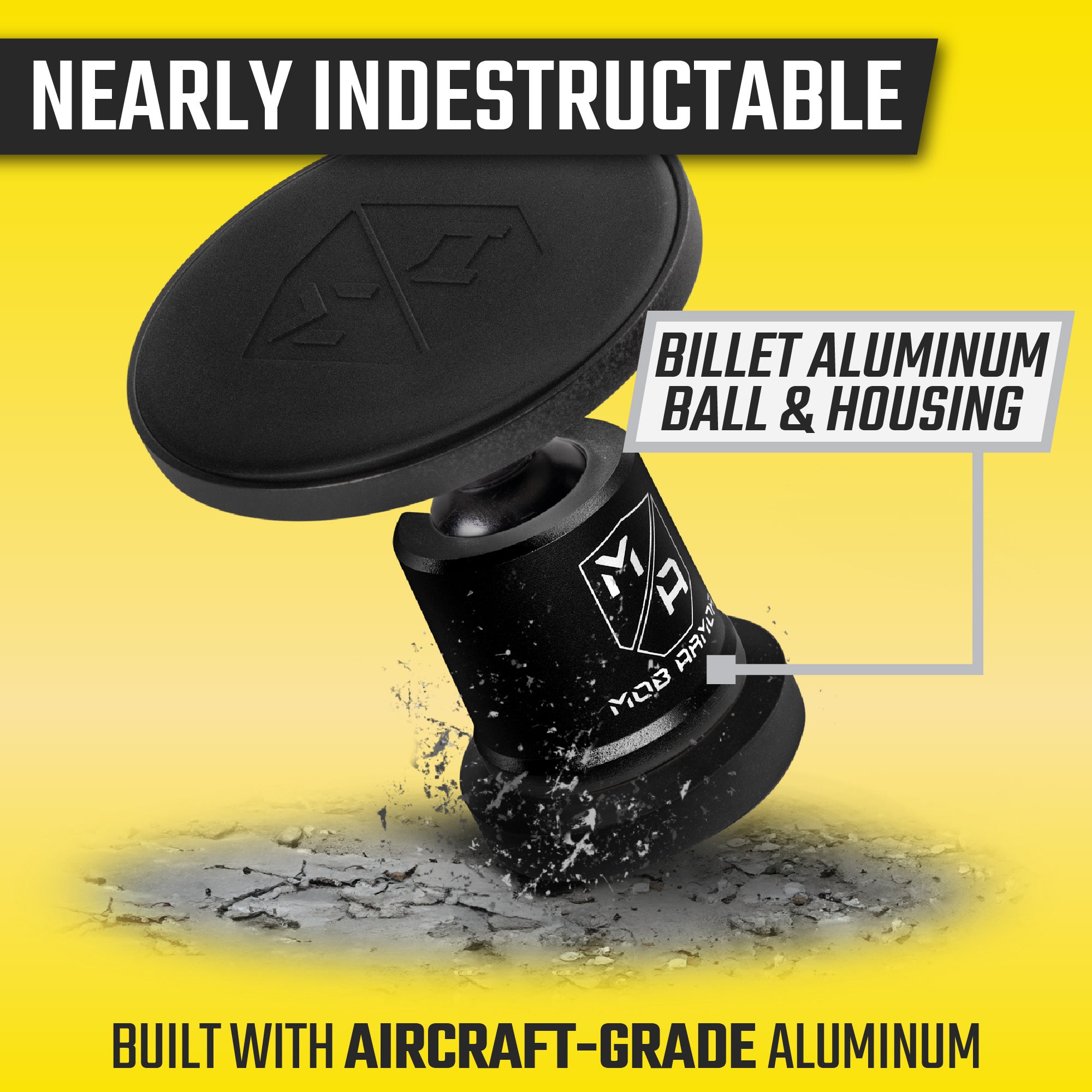 MobNetic Maxx .MS CHROME Finish | Non-Charging MagSafe® Magnetic Phone Mount