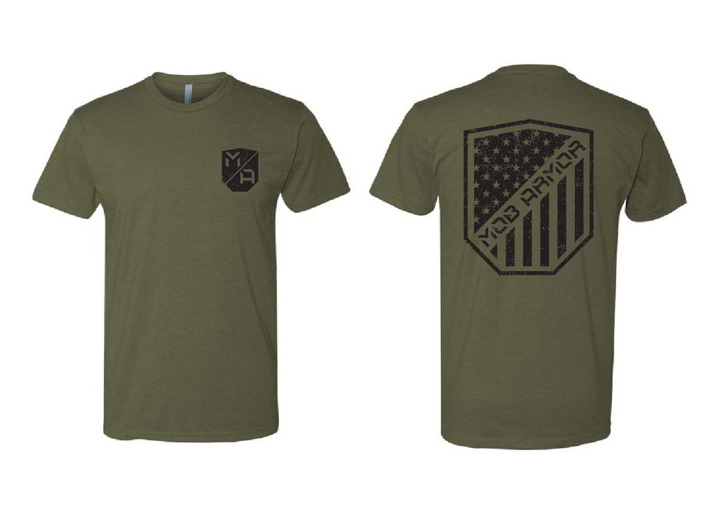 Mob Armor Flag T-Shirt Military Green